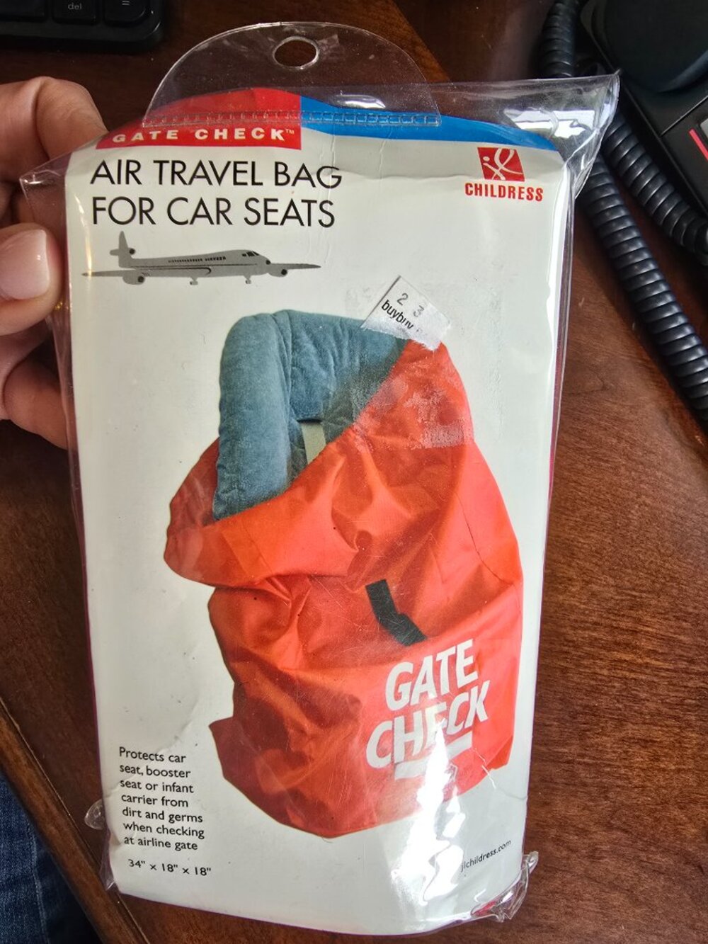 JL Childress Gate Check Air Travel Bag For Car Seats Red GUC Flight Airplane